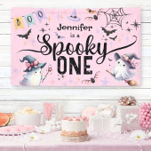 ワンガール不気味かわいい幽霊ハロウィーン1歳の誕生日 横断幕
