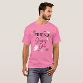 ワンガール不気味ファースト誕生日ピンク Tシャツ (正面フル)