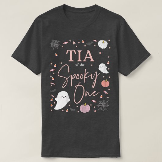 ワンガール不気味ファースト誕生日ピンク Tシャツ (デザイン正面)