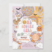 ワンガール不気味レトロハロウィンファースト誕生日 招待状 (正面)