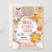 ワンガール不気味レトロハロウィンファースト誕生日 招待状 (正面)