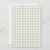 ワンガ間抜けースウォーターカラー第1誕生日グリーン 招待状 (裏面)