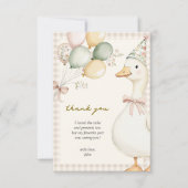 ワンガ間抜けースウォーター色ジンガム1日の誕生日 サンキューカード (正面)