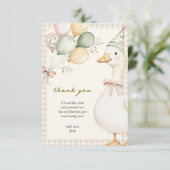 ワンガ間抜けースウォーター色ジンガム1日の誕生日 サンキューカード (スタンド正面)