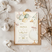 ワンガ間抜けースウォーター色ジンガム1日の誕生日 招待状