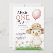 ワンガ間抜けースガールズファースト誕生日 招待状 (正面)