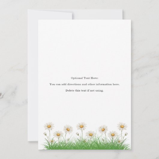 ワンガ間抜けースガールズファースト誕生日 招待状 (裏面)