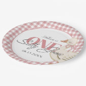 ワンガ間抜けースガールピンクコテージコア ペーパープレート (アングル)