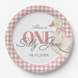 ワンガ間抜けースガールピンクコテージコア ペーパープレート