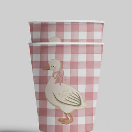 ワンガ間抜けースガールピンクコテージコア 紙コップ