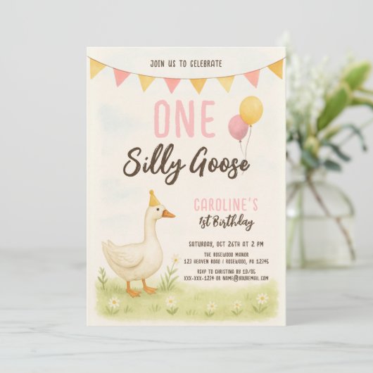 ワンガ間抜けースガールファースト誕生日 招待状 (スタンド正面)