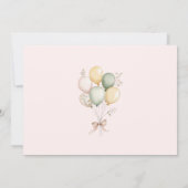 ワンガ間抜けースガール誕生日写真サンキューカード 招待状 (裏面)