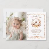 ワンガ間抜けースガール誕生日写真サンキューカード 招待状 (正面)