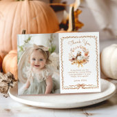 ワンガ間抜けースガール誕生日写真サンキューカード 招待状