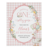 ワンガ間抜けースガール1stバースデーウェルカムサイン ポスター (正面)