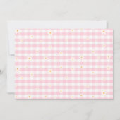 ワンガ間抜けースデイジーギンガム1stバースデーフォト 招待状 (裏面)