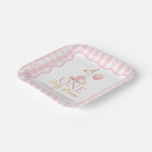 ワンガ間抜けースデイジーギンガム1st誕生日 ペーパープレート (傾斜あり)