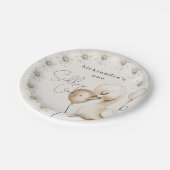 ワンガ間抜けースニュートラルボホベビー1st誕生日 ペーパープレート (アングル)