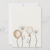 ワンガ間抜けースニュートラルボホベビー1st誕生日 招待状 (裏面)