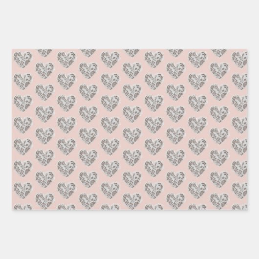 ワンガ間抜けースピンクガールの誕生日パーティー ラッピングペーパーシート (正面3)