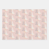 ワンガ間抜けースピンクガールの誕生日パーティー ラッピングペーパーシート (正面2)