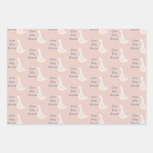 ワンガ間抜けースピンクガールの誕生日パーティー ラッピングペーパーシート (正面2)