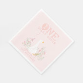 ワンガ間抜けースピンクガールズ1st誕生日 スタンダードランチョンナプキン (角)