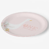 ワンガ間抜けースピンクガールズ1st誕生日 ペーパープレート (アングル)