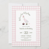 ワンガ間抜けースピンクガールズ1st誕生日 招待状 (正面)