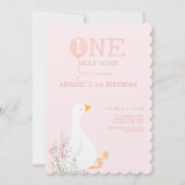 ワンガ間抜けースピンクガールズ1st誕生日 招待状 (正面)