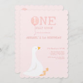 ワンガ間抜けースピンクガールズ1st誕生日 招待状 (正面/裏面)