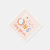 ワンガ間抜けースピンクガールファースト誕生日パーティー スタンダードカクテルナプキン (角)