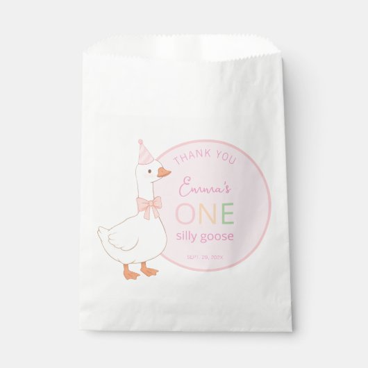 ワンガ間抜けースピンクガール最初の誕生日ありがとう フェイバーバッグ (正面)