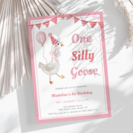 ワンガ間抜けースピンクガール1st誕生日招待状 招待状