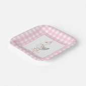 ワンガ間抜けースピンクギンガム1歳 ペーパープレート (傾斜あり)