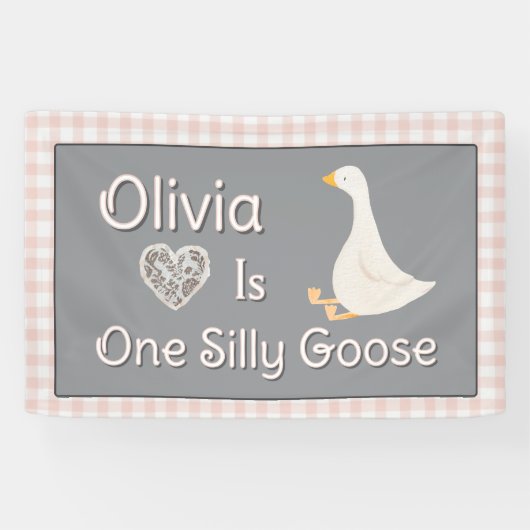 ワンガ間抜けースピンクグレイ少女の誕生日パーティー 横断幕 (横)