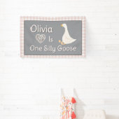 ワンガ間抜けースピンクグレイ少女の誕生日パーティー 横断幕 (インサイチュ)