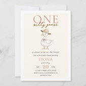 ワンガ間抜けースピンクジンガムガールベビーシャワー 招待状 (正面)