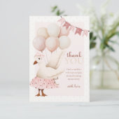 ワンガ間抜けースピンクパステル1st誕生日 サンキューカード (スタンド正面)