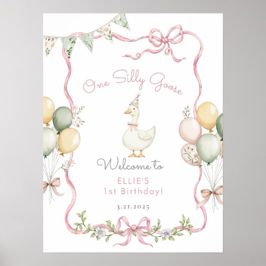 ワンガ間抜けースピンクボウガール1stバースデーウェルカム ポスター (正面)