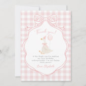 ワンガ間抜けースピンクボウファースト誕生日 サンキューカード (正面)