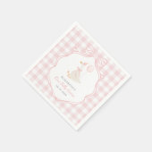 ワンガ間抜けースピンクボウファースト誕生日 スタンダードカクテルナプキン (角)