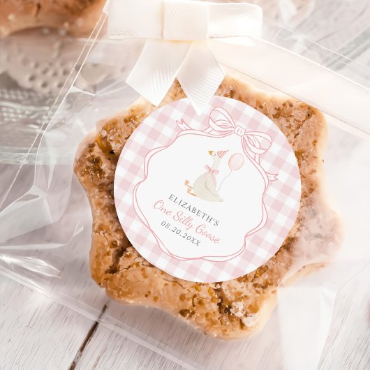 ワンガ間抜けースピンクボウファースト誕生日 ラウンドシール