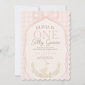 ワンガ間抜けースピンクボウフローラ1st誕生日 招待状 (正面)