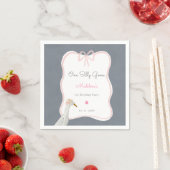 ワンガ間抜けースピンクボウ1st誕生日パーティー スタンダードカクテルナプキン (インサイチュ)