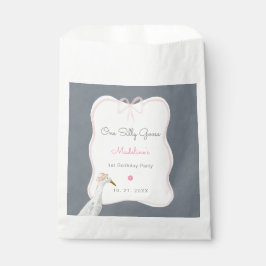 ワンガ間抜けースピンクボウ1st誕生日パーティー フェイバーバッグ