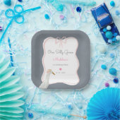 ワンガ間抜けースピンクボウ1st誕生日パーティー ペーパープレート (パーティー)