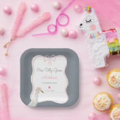 ワンガ間抜けースピンクボウ1st誕生日パーティー ペーパープレート (パーティー)