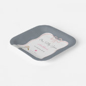 ワンガ間抜けースピンクボウ1st誕生日パーティー ペーパープレート (傾斜あり)