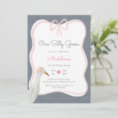 ワンガ間抜けースピンクボウ1st誕生日パーティー 招待状 (スタンド正面)